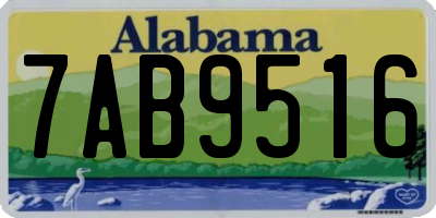 AL license plate 7AB9516