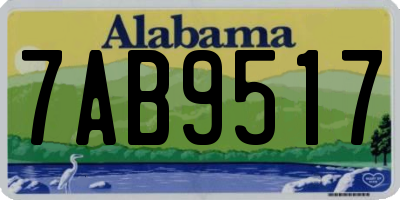 AL license plate 7AB9517