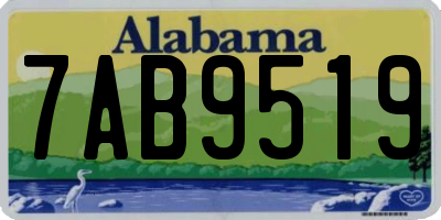 AL license plate 7AB9519