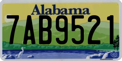 AL license plate 7AB9521