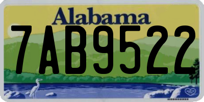 AL license plate 7AB9522
