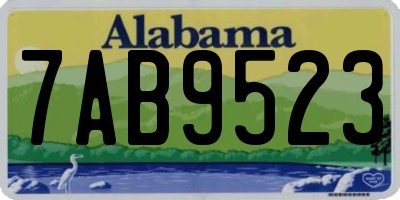 AL license plate 7AB9523