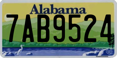 AL license plate 7AB9524