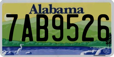 AL license plate 7AB9526