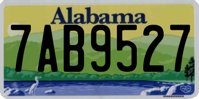 AL license plate 7AB9527