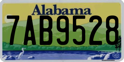 AL license plate 7AB9528