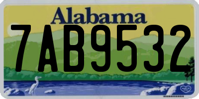 AL license plate 7AB9532