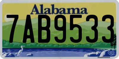 AL license plate 7AB9533
