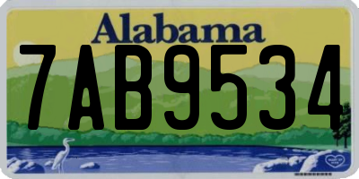 AL license plate 7AB9534