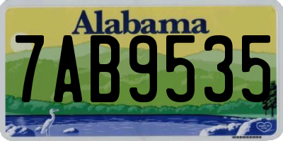 AL license plate 7AB9535