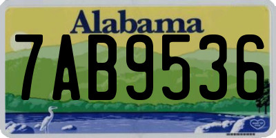 AL license plate 7AB9536