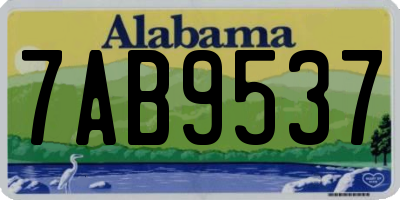 AL license plate 7AB9537