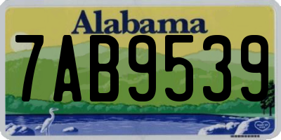 AL license plate 7AB9539