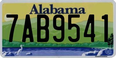 AL license plate 7AB9541