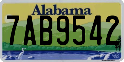 AL license plate 7AB9542