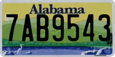 AL license plate 7AB9543