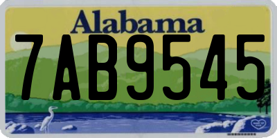 AL license plate 7AB9545