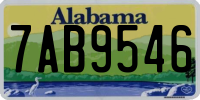 AL license plate 7AB9546