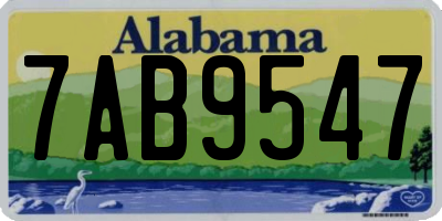 AL license plate 7AB9547