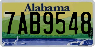 AL license plate 7AB9548