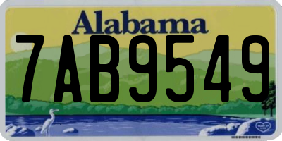 AL license plate 7AB9549