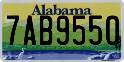 AL license plate 7AB9550