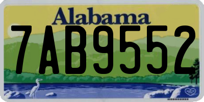 AL license plate 7AB9552