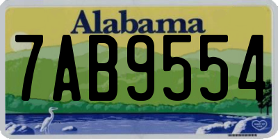 AL license plate 7AB9554