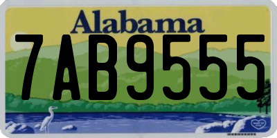 AL license plate 7AB9555