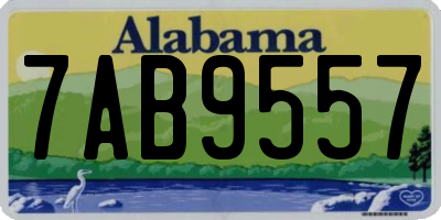 AL license plate 7AB9557