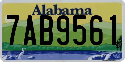 AL license plate 7AB9561