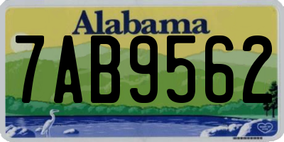 AL license plate 7AB9562