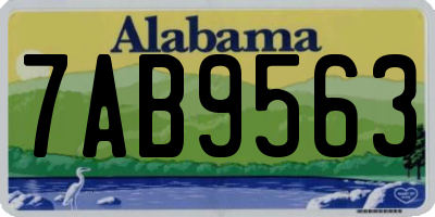 AL license plate 7AB9563
