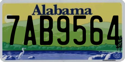 AL license plate 7AB9564