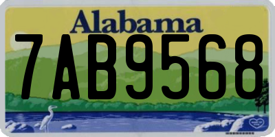 AL license plate 7AB9568