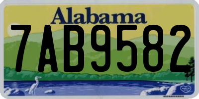 AL license plate 7AB9582