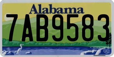 AL license plate 7AB9583