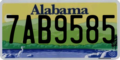 AL license plate 7AB9585