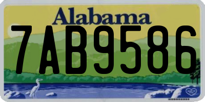 AL license plate 7AB9586