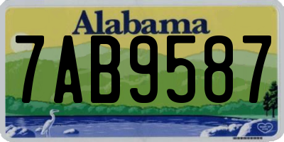AL license plate 7AB9587