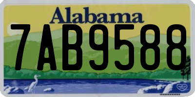AL license plate 7AB9588
