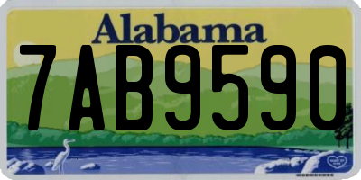 AL license plate 7AB9590