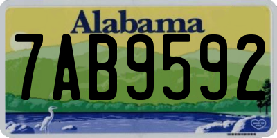 AL license plate 7AB9592