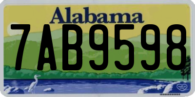 AL license plate 7AB9598