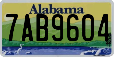 AL license plate 7AB9604