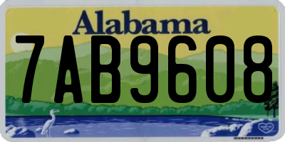 AL license plate 7AB9608