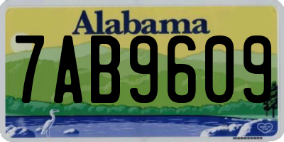 AL license plate 7AB9609