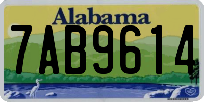 AL license plate 7AB9614