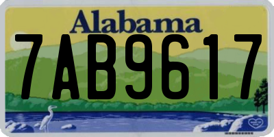 AL license plate 7AB9617