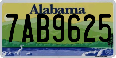 AL license plate 7AB9625